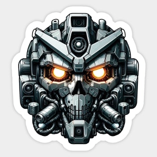 Biomech Skull S01 D28 Sticker